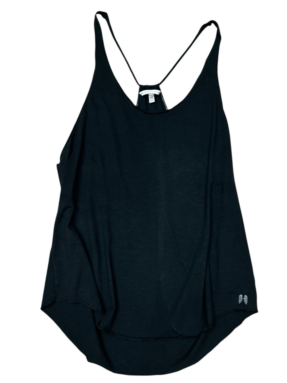 Victoria’s Secret Black Muscle Tank Top Sleeveless Racerback Size Medium